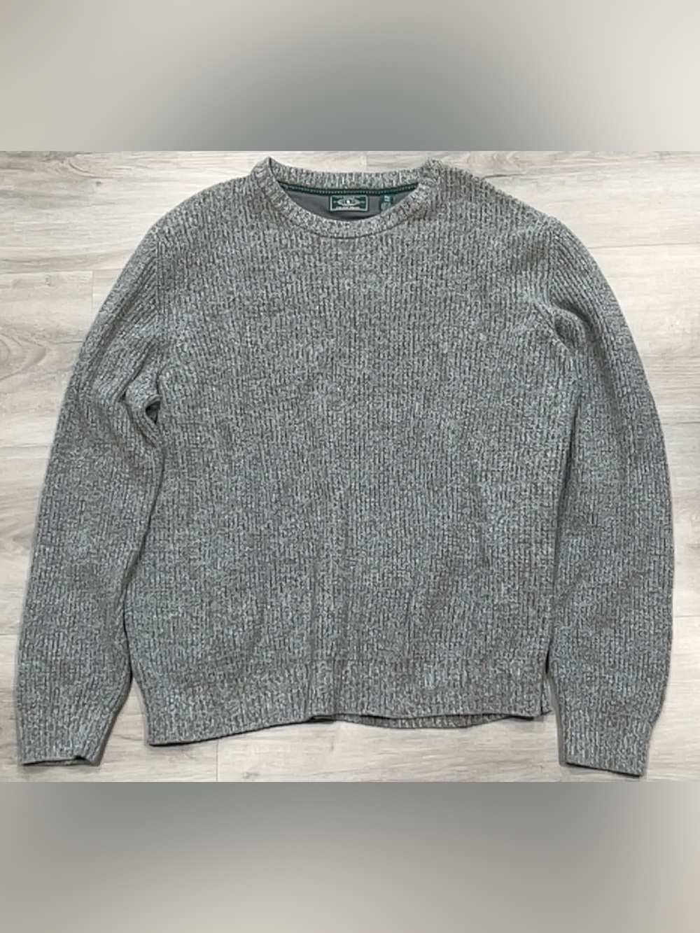 G.H. Bass & Co. Mens Gray Heavy Knit Crew Neck Long Sleeve Sweater Size XXL